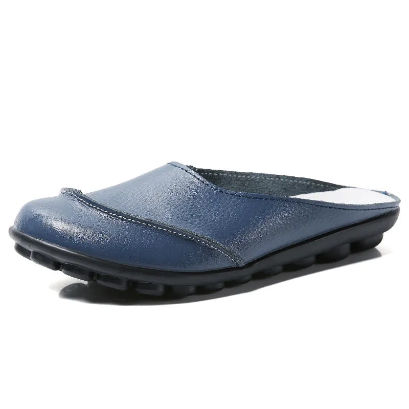 Nanccy Slippers Wear Leather Soft Soles And Comfortable Flat Shoes