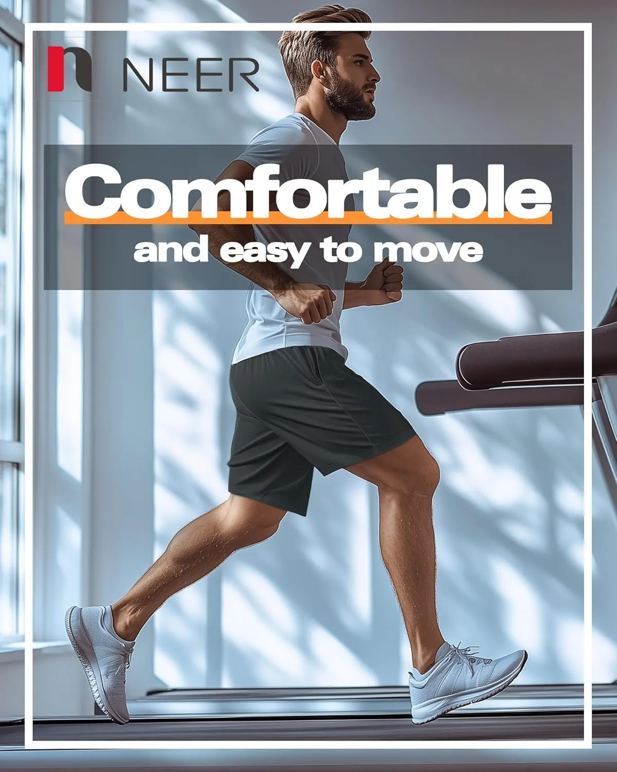 Neer 3 Pack Men's Gym Shorts Athletic Drawstring Cotton Loose Workout Soft Summer Casual Running Shorts with Pockets