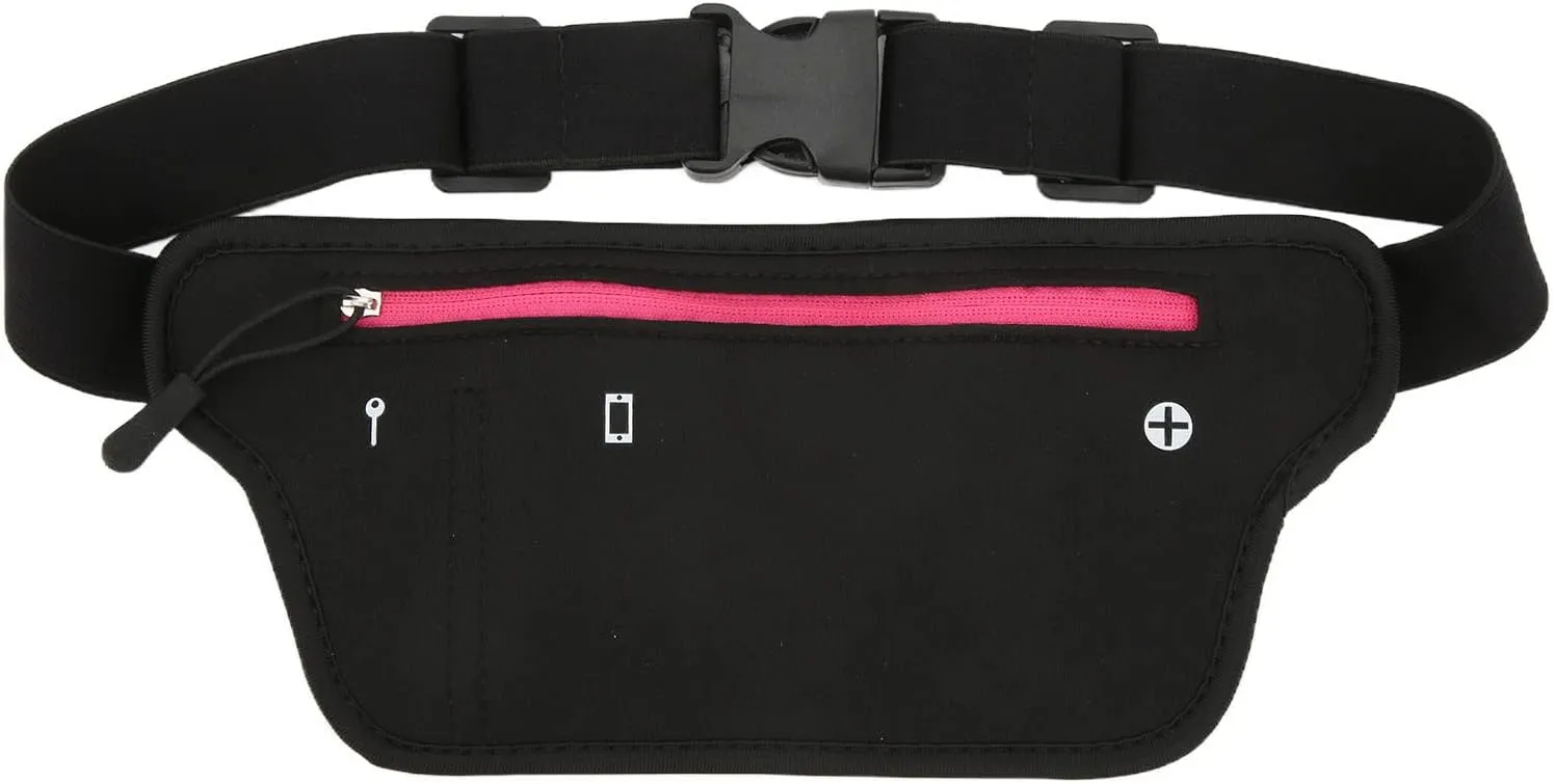 Neoprene Running Waist Pack with Elastic Band for Exercise Enthusiasts (Rose)