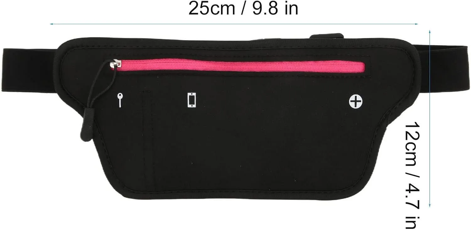 Neoprene Running Waist Pack with Elastic Band for Exercise Enthusiasts (Rose)