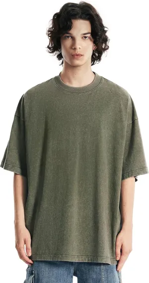Oversize Cotton T-Shirts for Men Women Unisex Acid Washed T Shirt 100% Cotton Heavyweight Vintage Short Sleeve Tees