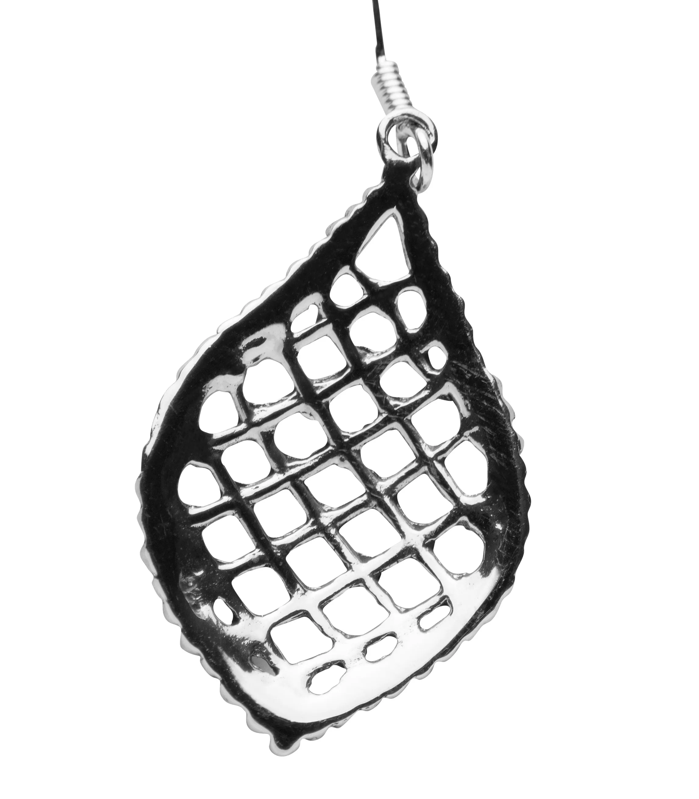 Oxidized Silver Beaded Earrings