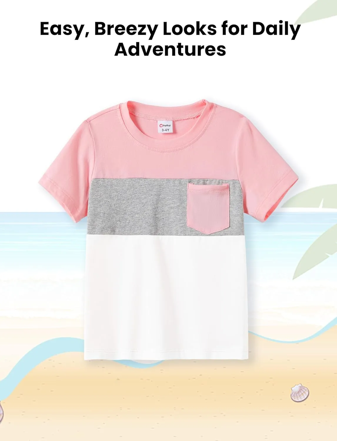 PATPAT Family Matching Outfits Short Sleeve Belted Spliced Pattern Print Dresses and Casual T-Shirts Matching Sets