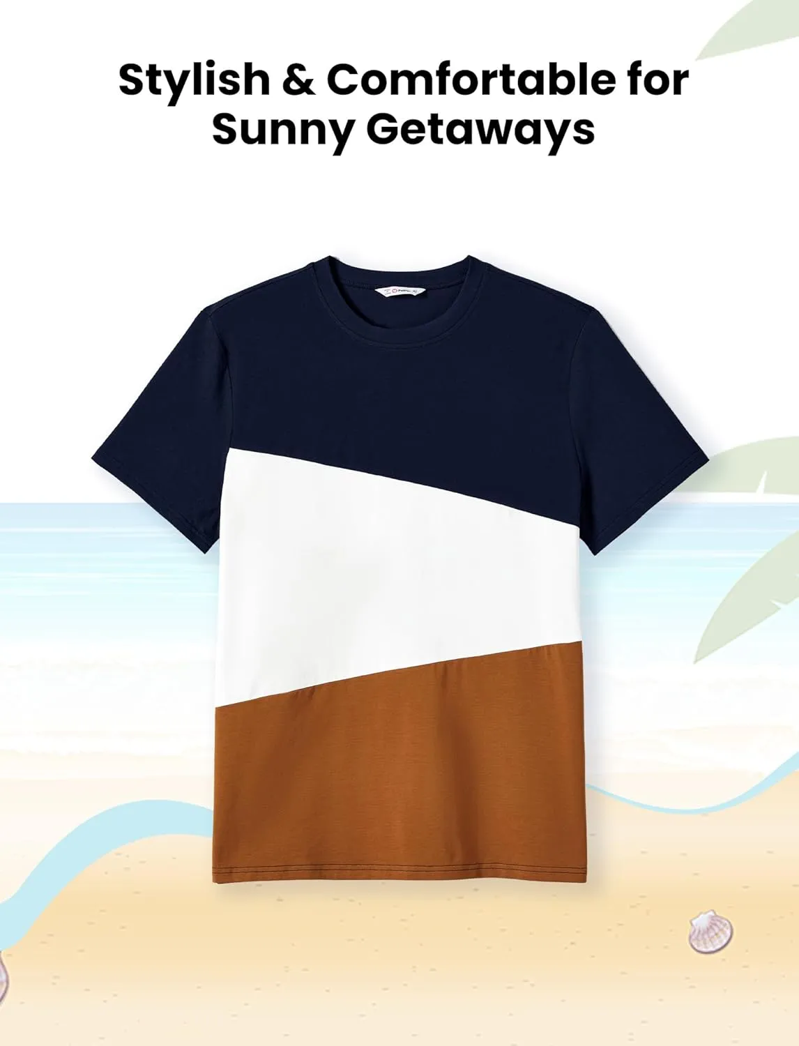 PATPAT Family Matching Outfits Summer Beach Tropical Holiday Ruffle Sleeve Mommy and Me Dresses and T-Shirts Sets
