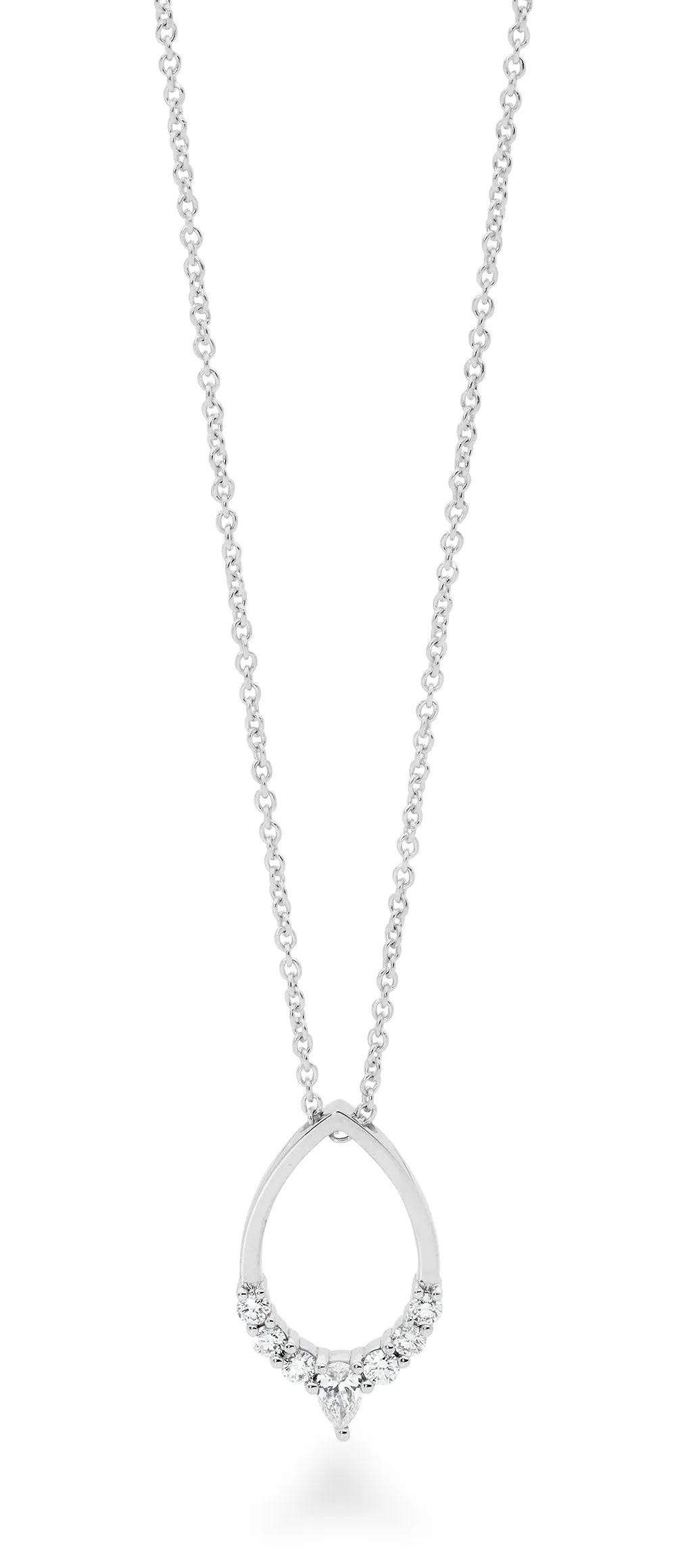 Pear Shaped Diamond Necklace