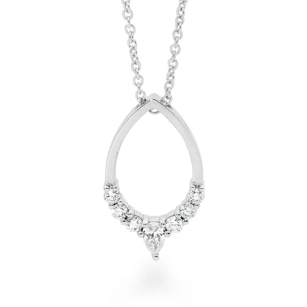 Pear Shaped Diamond Necklace