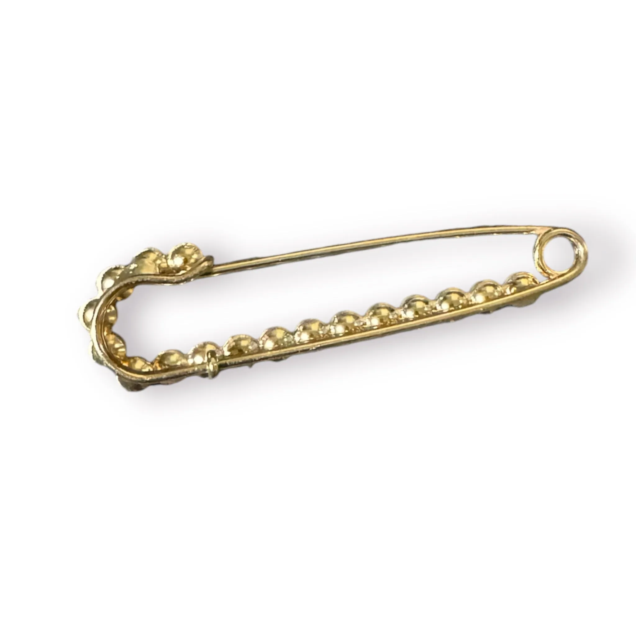 Pearl Big Safety Pin- Gold