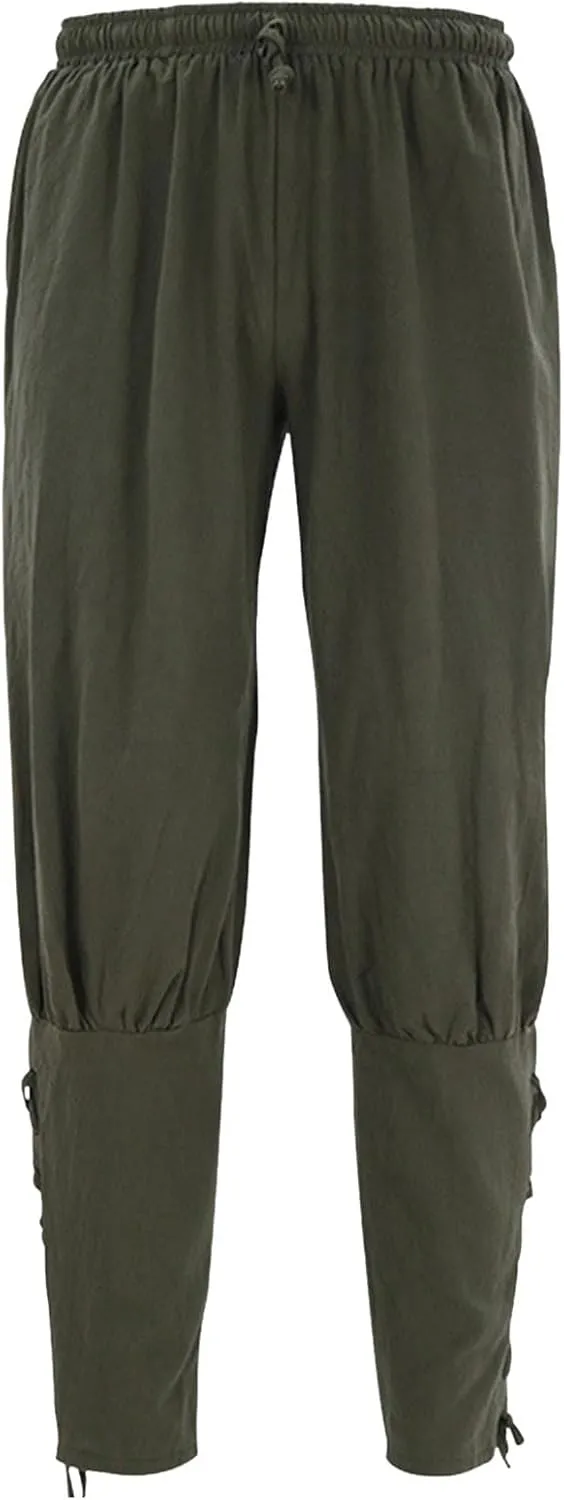 Pirate Pants for Men Ankle Banded Renaissance Pants Medieval Viking Navigator Jogger Trousers Cosplay Pirate Costumes