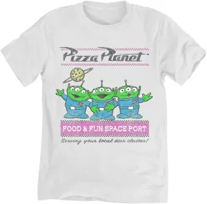 Pizza Planet Shirt Novelty Aliens Graphic Shirtsweat Man Fit Funny Design T-shirt Adult Unisex White