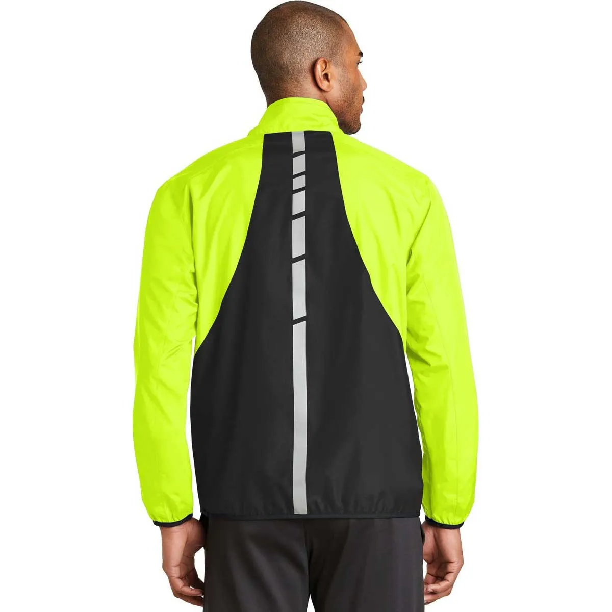 Port Authority Men's Safety Yellow/Deep Black Zephyr Reflective Hit Full-Zip Jacket