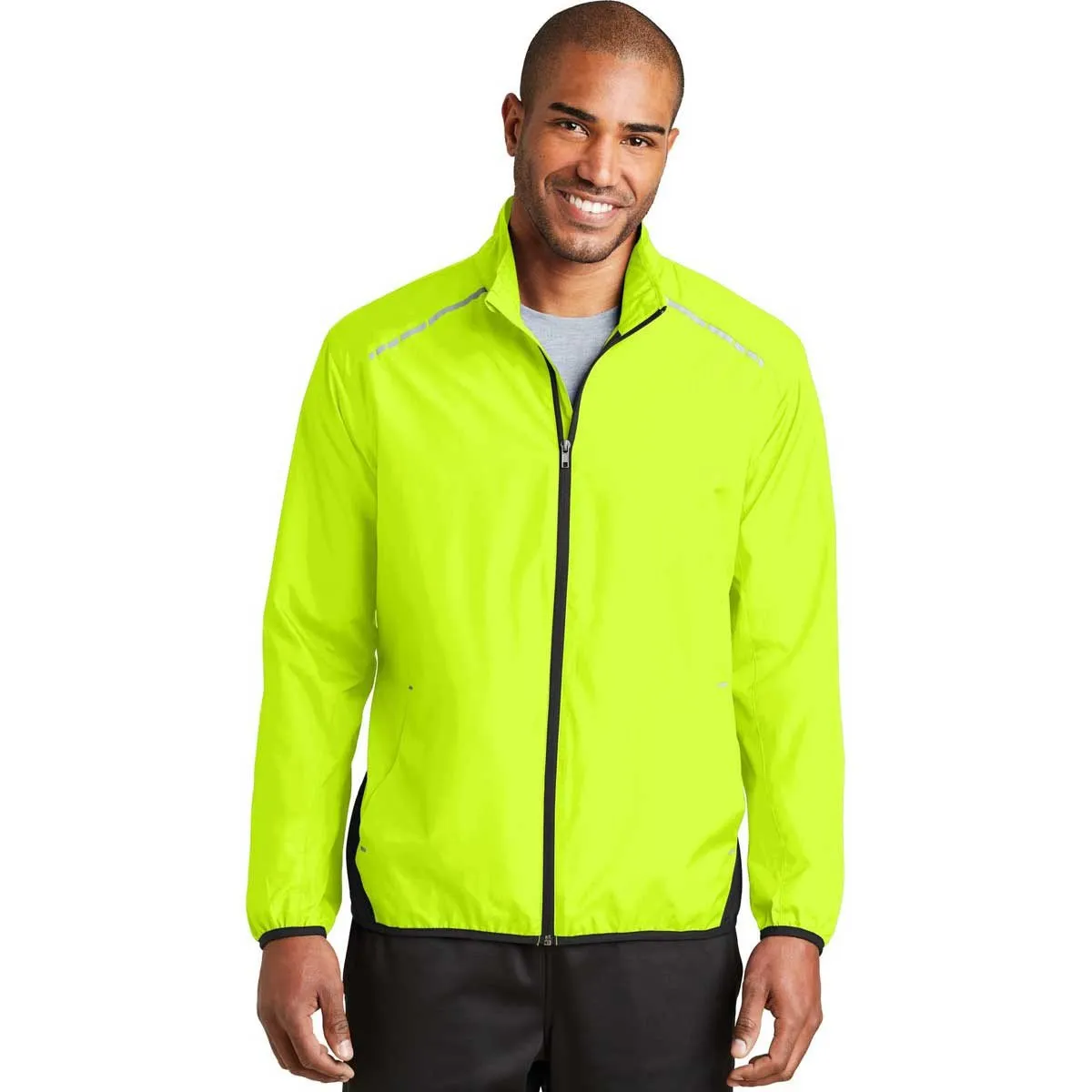 Port Authority Men's Safety Yellow/Deep Black Zephyr Reflective Hit Full-Zip Jacket