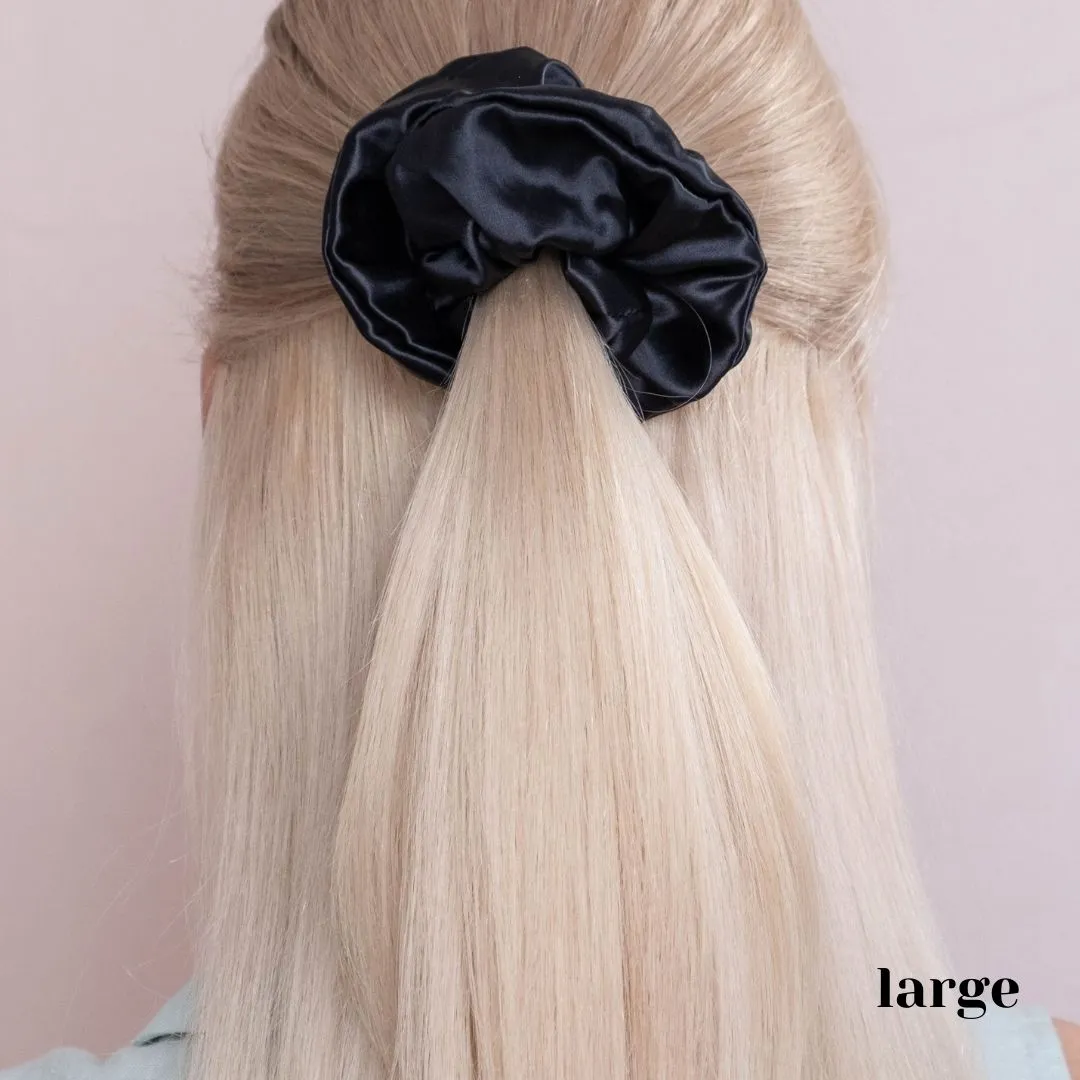 Premium Mulberry Silk Scrunchie - Champagne Gold - Large