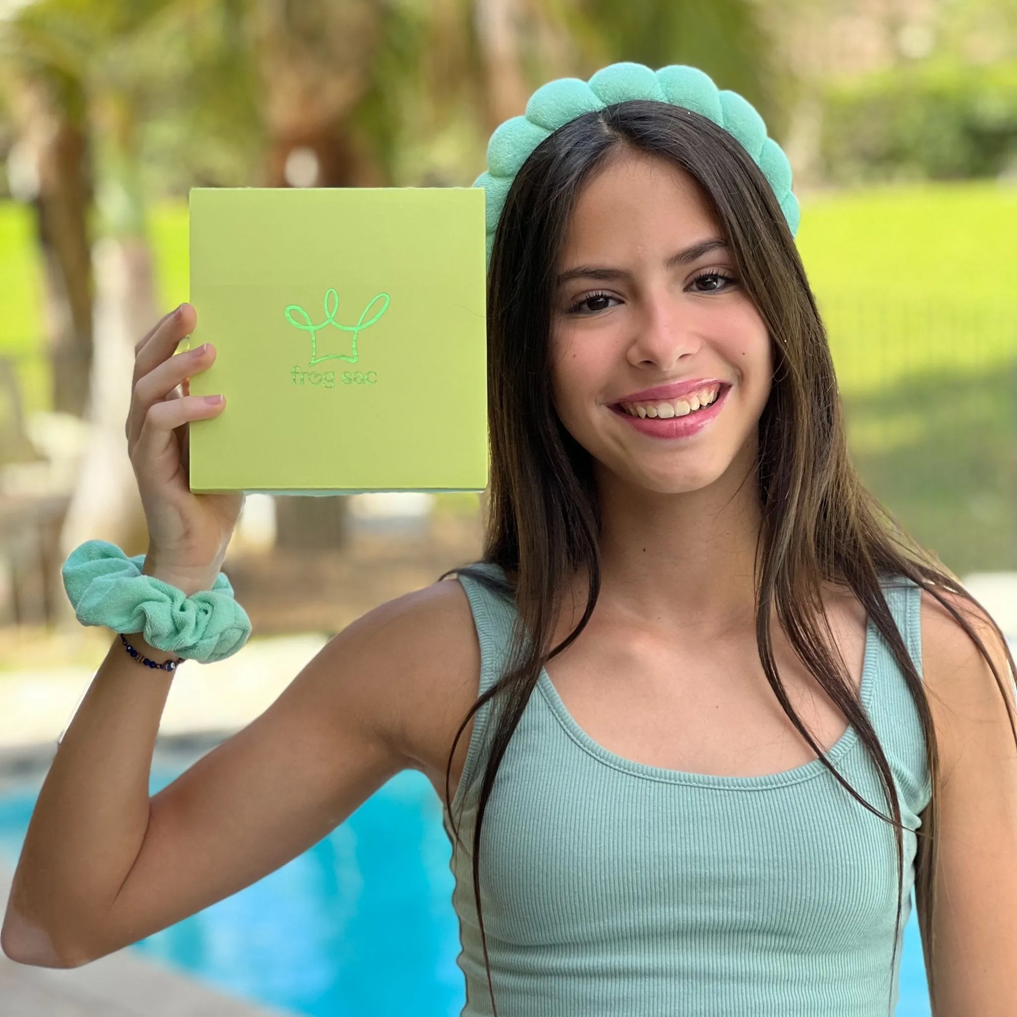 Puffy Spiral Terry Cloth Padded Spa Headband and Scrunchie Wristbands