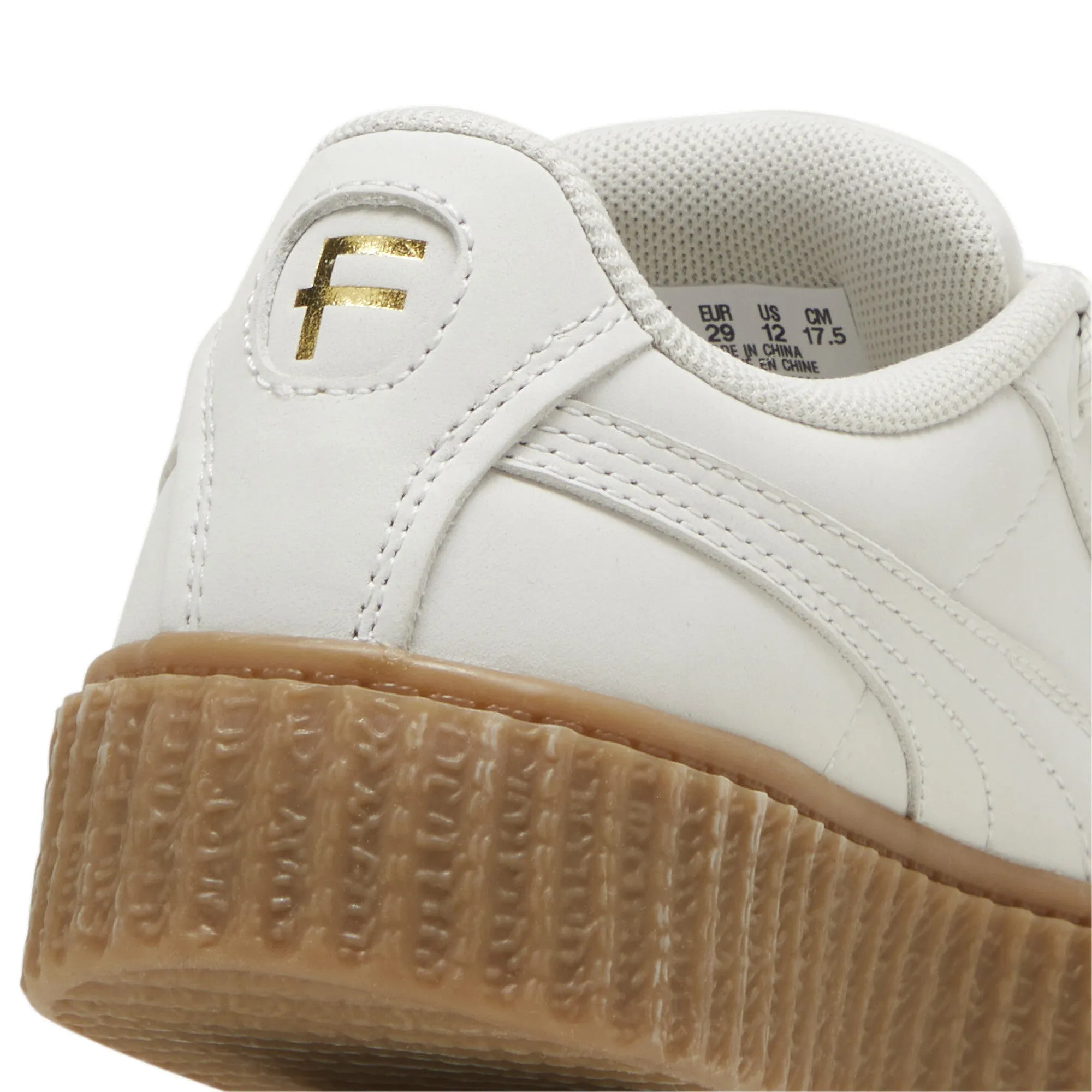 PUMA - Girl - PS Fenty Creeper Phatty Nubuck - Warm White/Gold Gum - Release