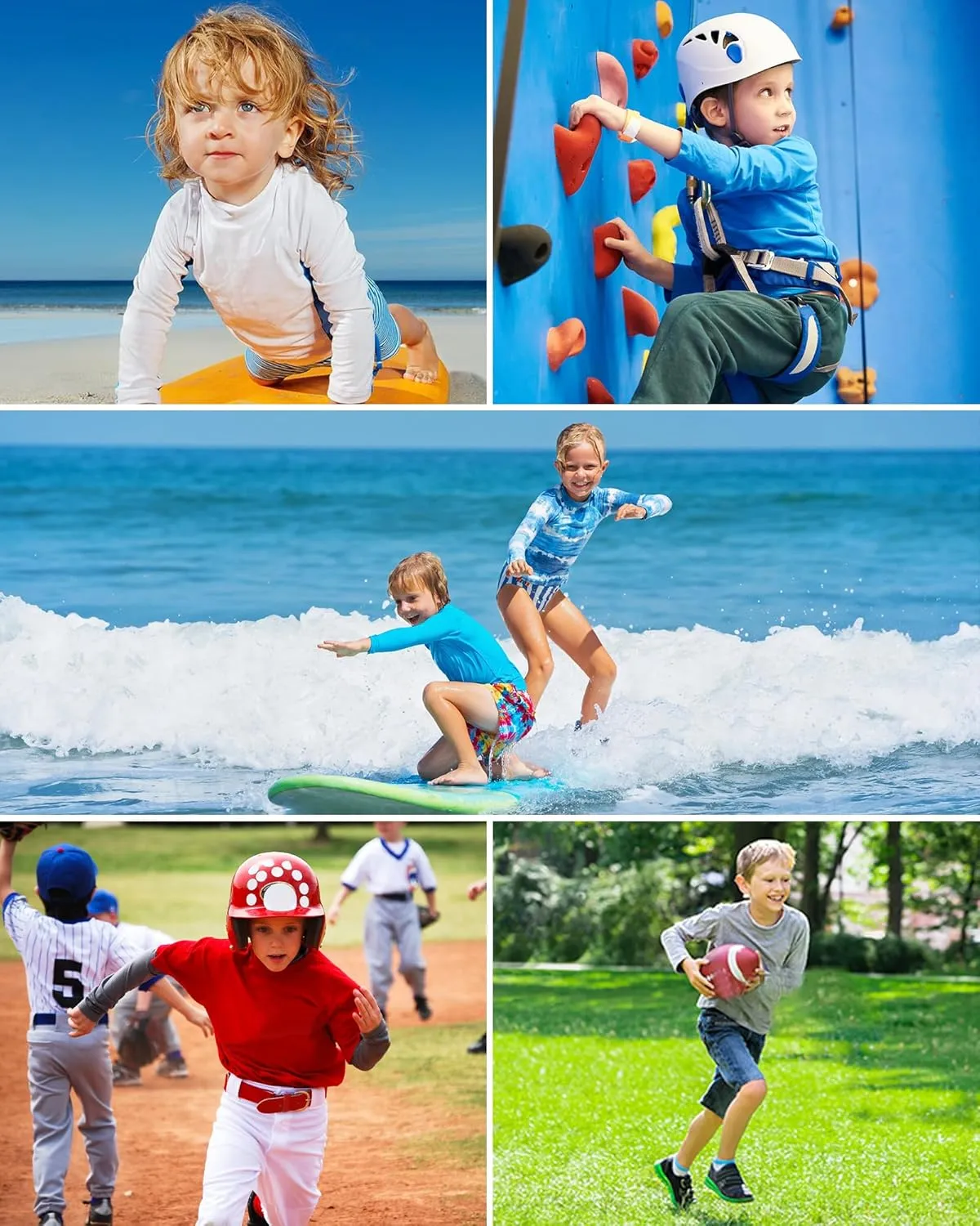 QBK 4T to Youth Neon Shirt Kids UPF 50  Dry Fit Athletic Long Sleeve T Shirts for Boys and Girls-Moisture Wicking Rash Guard