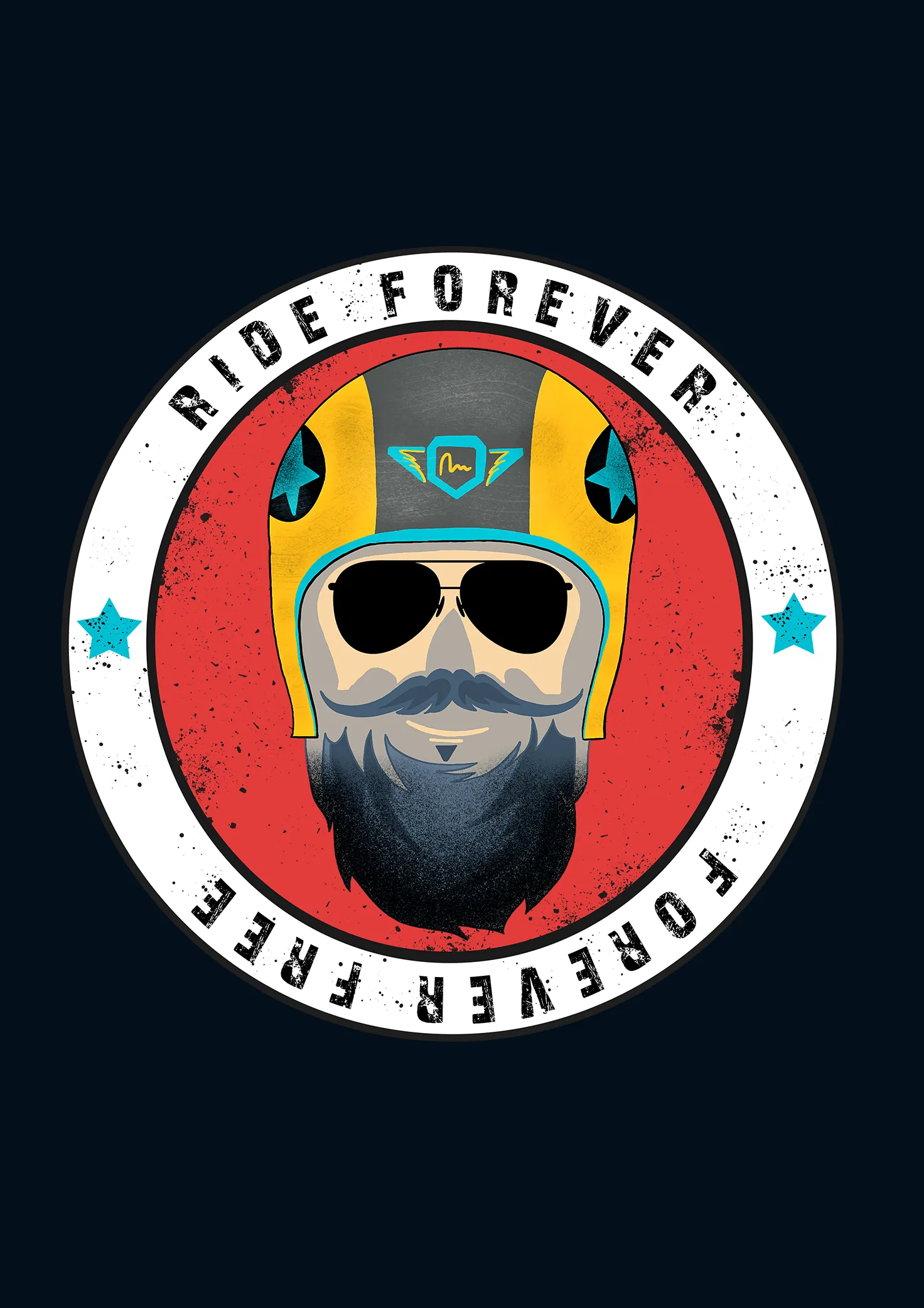 " RIDE FOREVER  " HALF-SLEEVE T-SHIRT'S