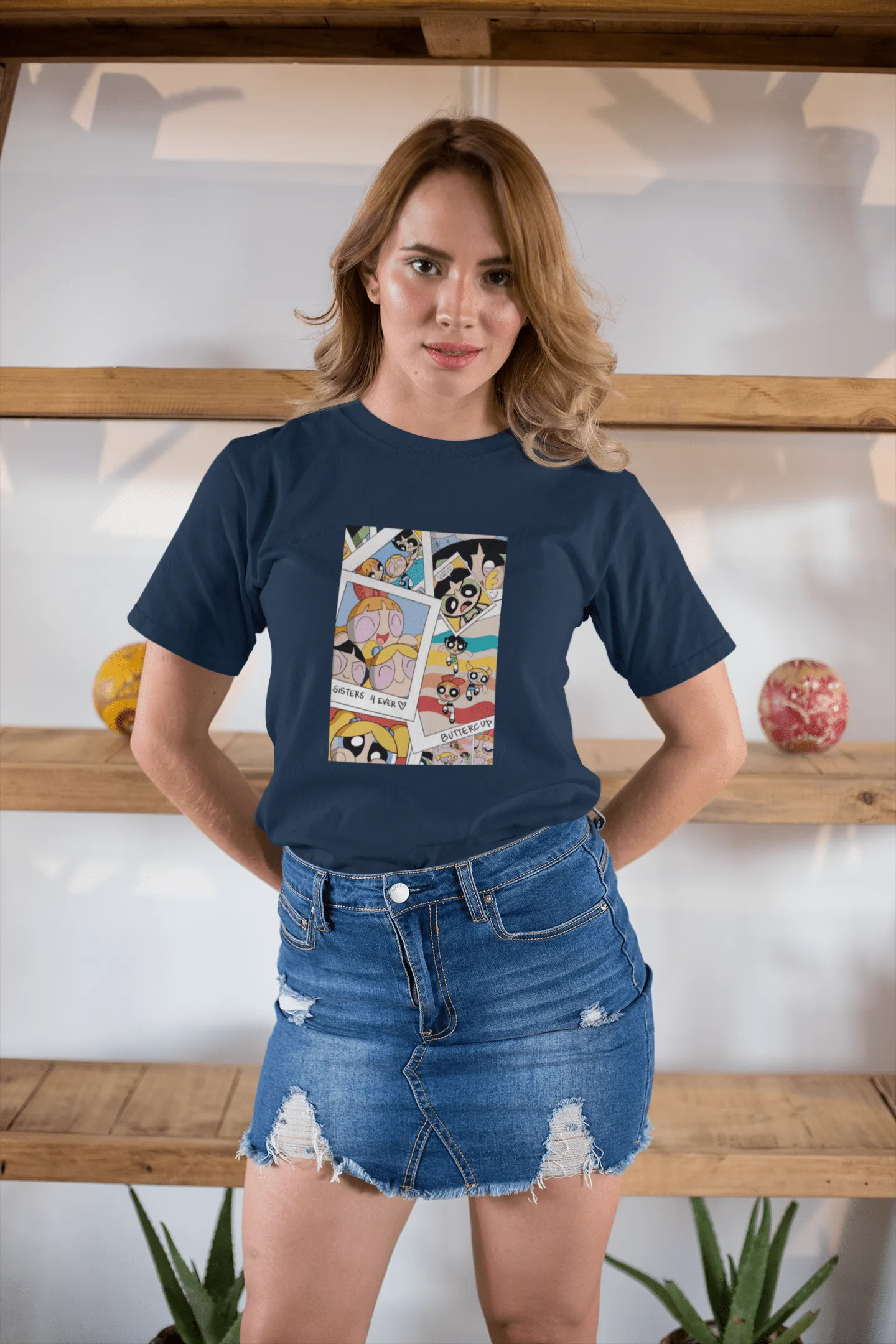 " SISTERS LOVE "- POWERPUFF GIRLS - HALF-SLEEVE T-SHIRTS