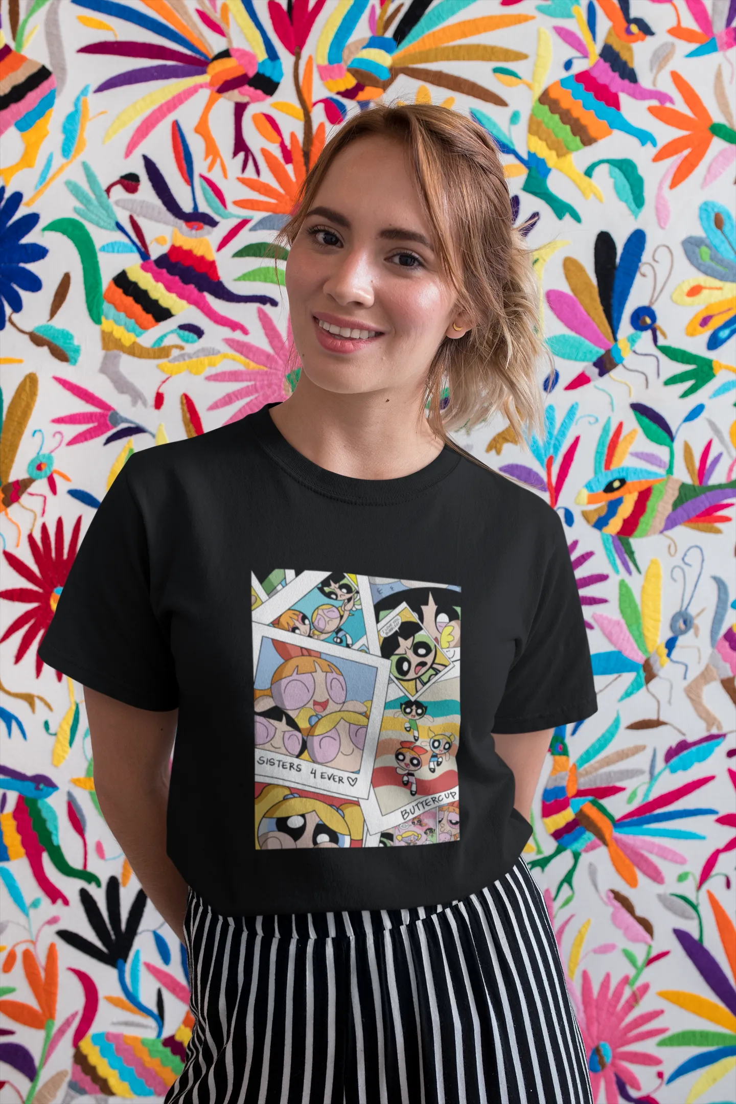 " SISTERS LOVE "- POWERPUFF GIRLS - HALF-SLEEVE T-SHIRTS
