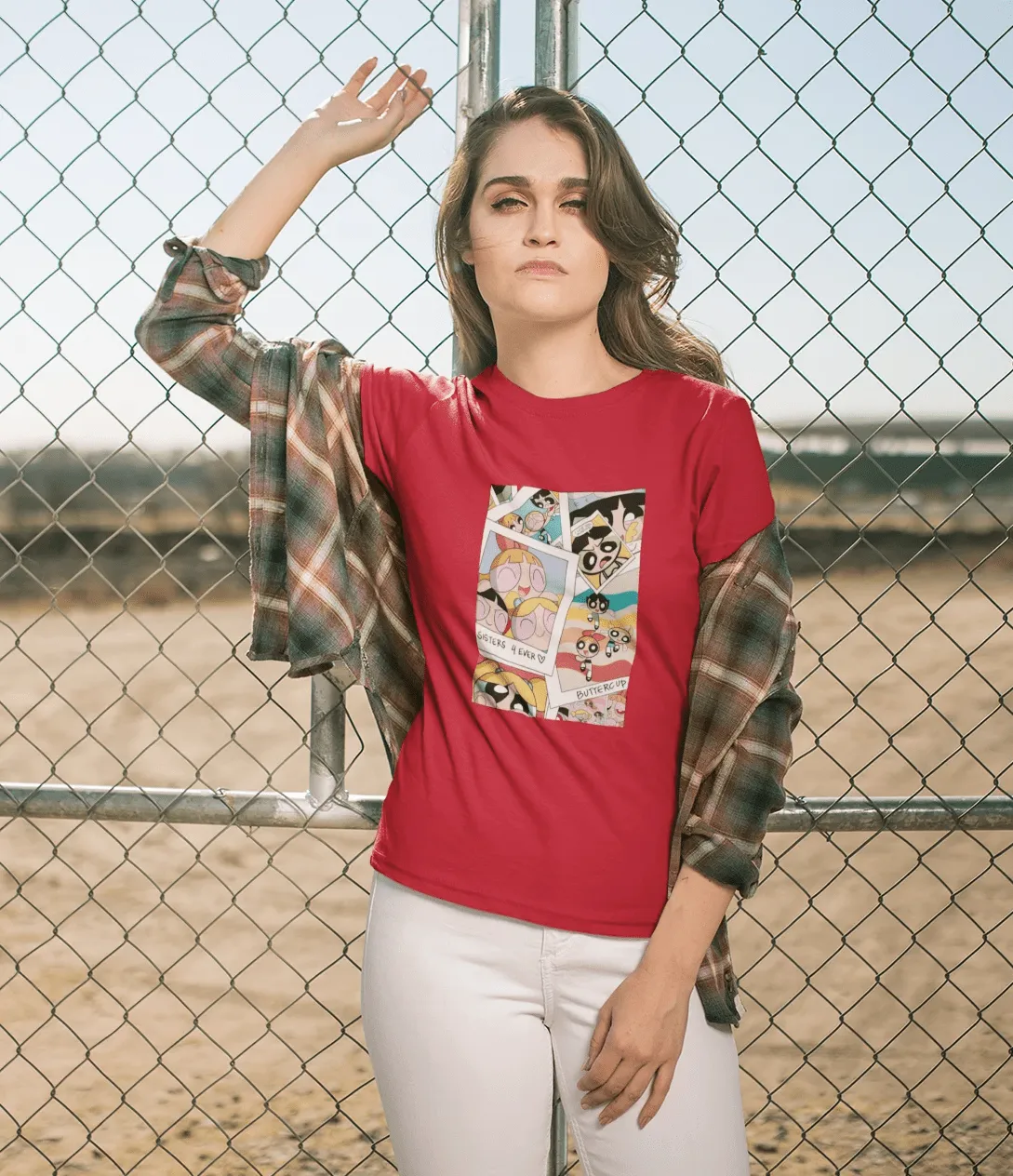 " SISTERS LOVE "- POWERPUFF GIRLS - HALF-SLEEVE T-SHIRTS