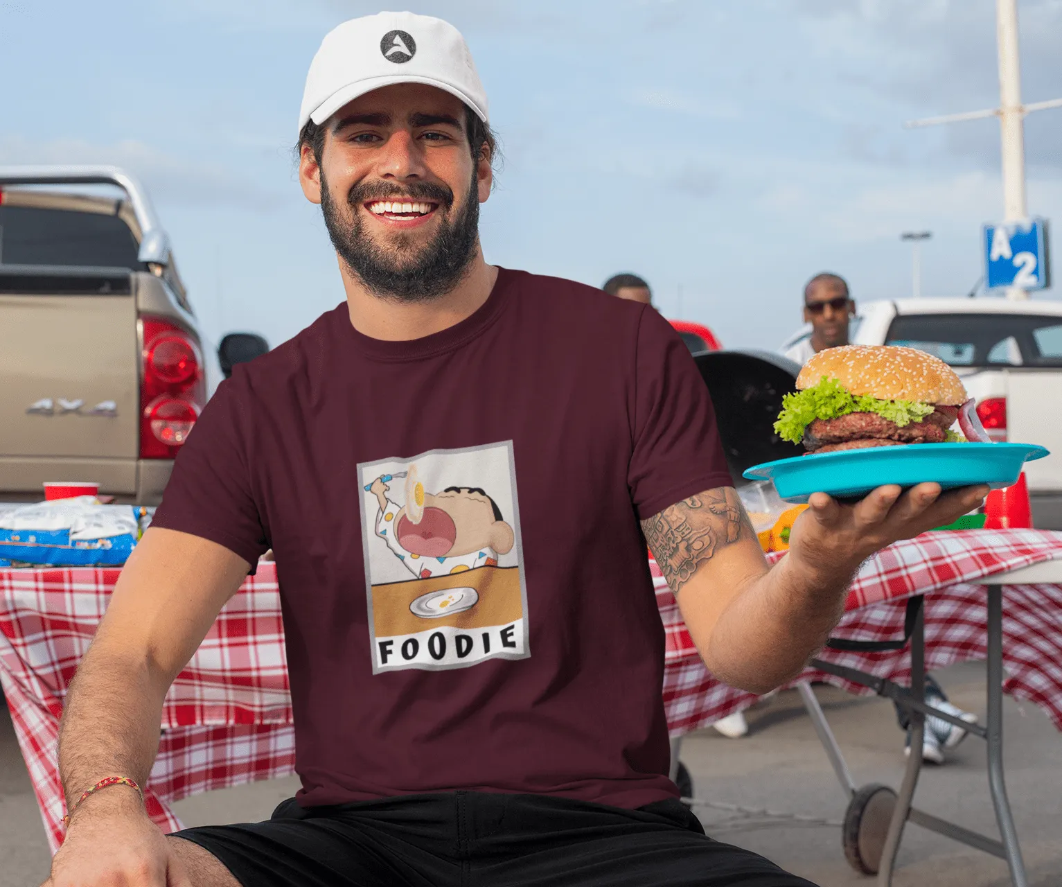 "FOODIE"- SHINCHAN : HALFSLEEVE T-SHIRTS