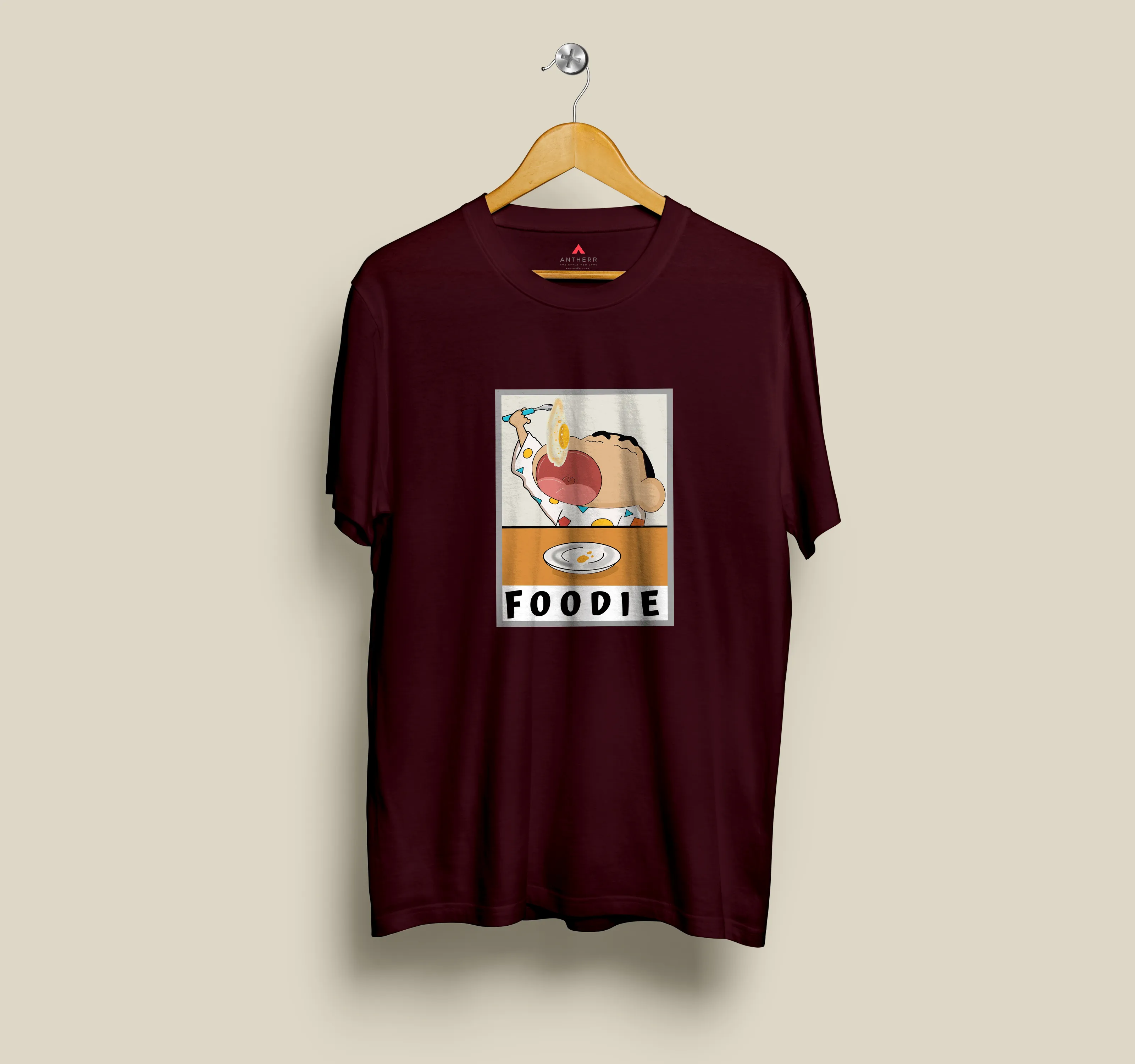 "FOODIE"- SHINCHAN : HALFSLEEVE T-SHIRTS