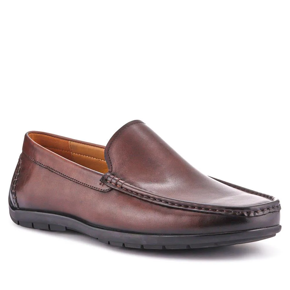 Rawston Wide Fit Smart Leather Slip-On Shoes - RAWSTON / 327 069