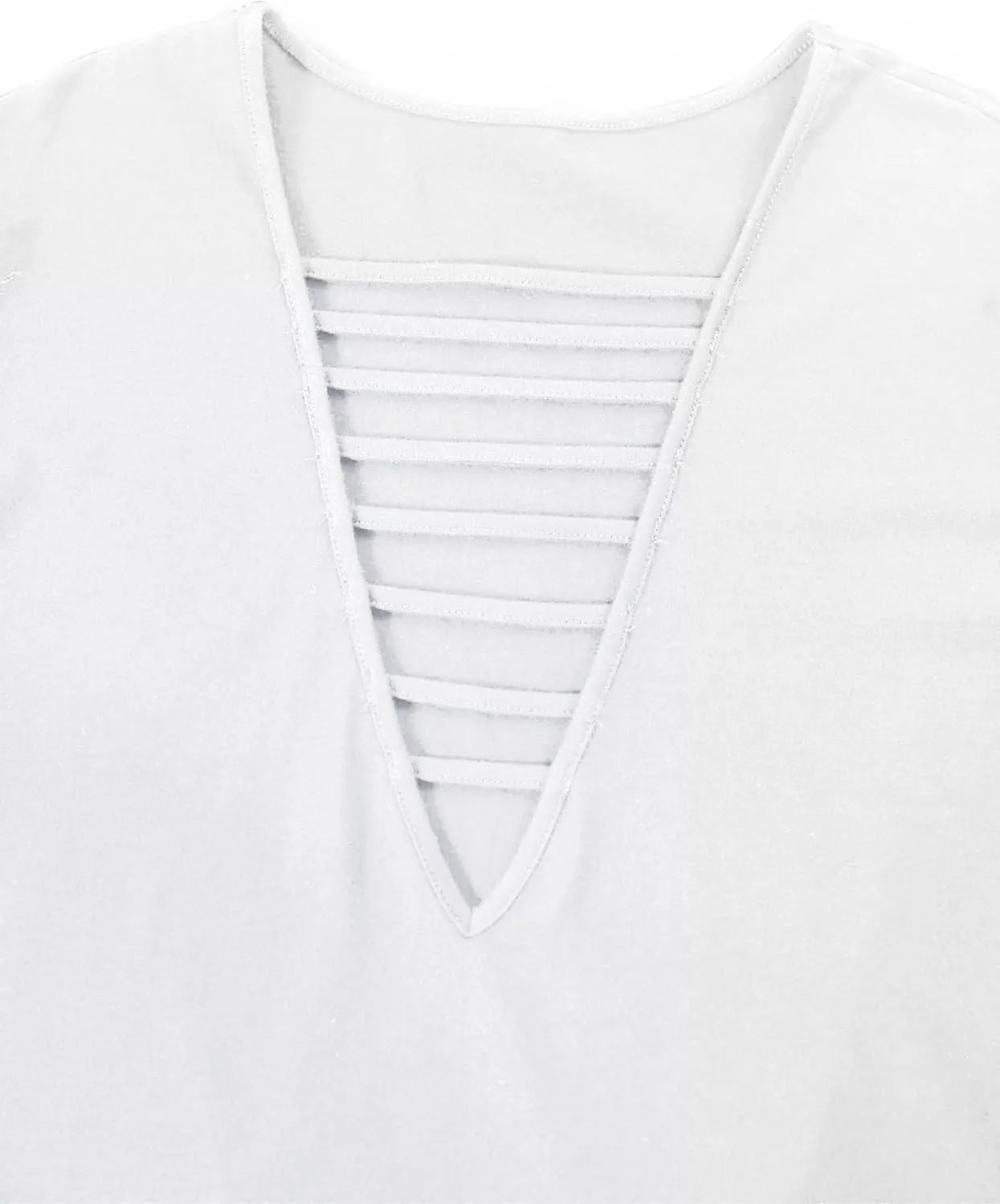 Remidoo Womens Tie Dye Oversized T Shirt Sexy Cut Out Short Sleeve V Neck Tee