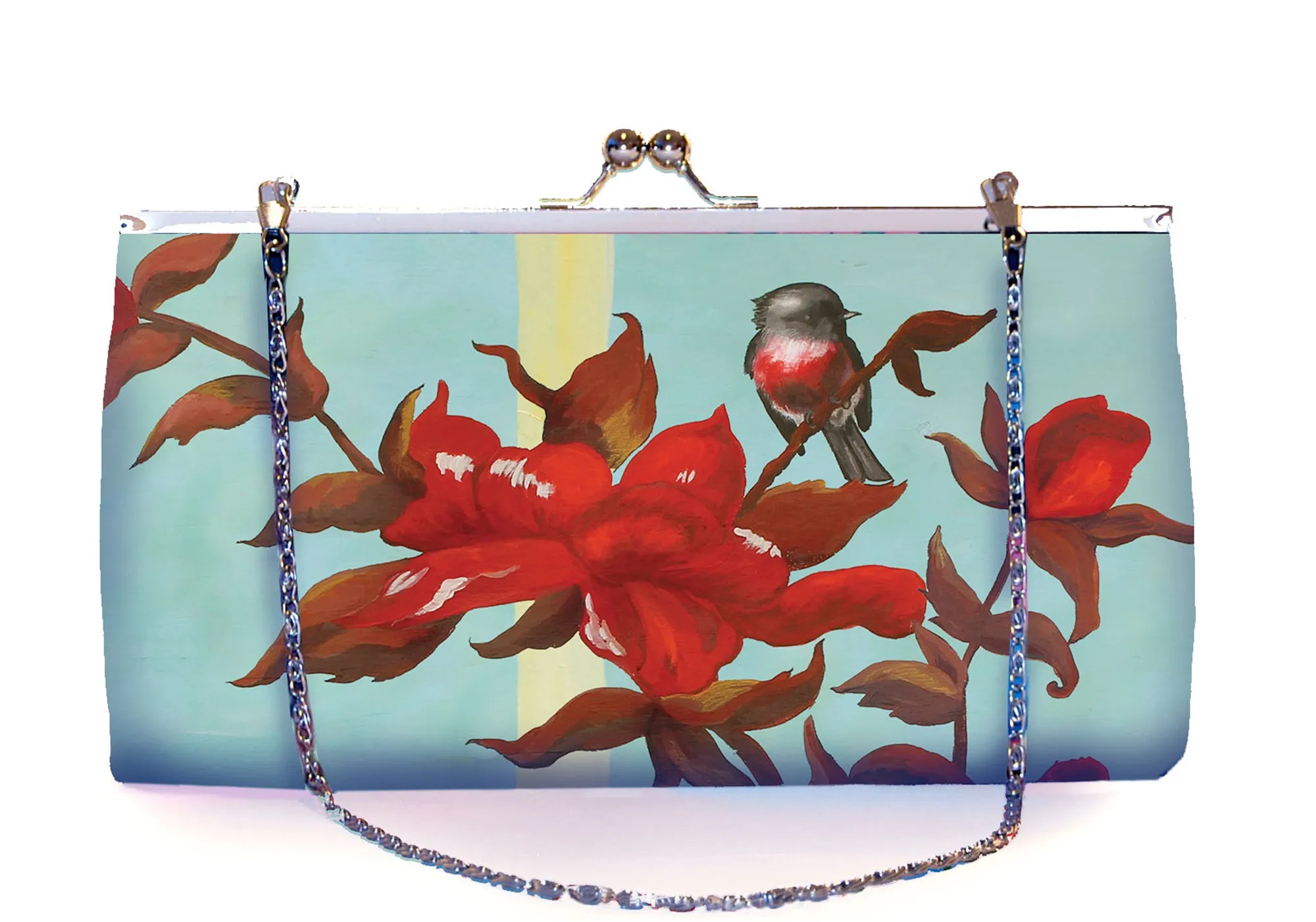 Retro clutch, clutch bag, Robin