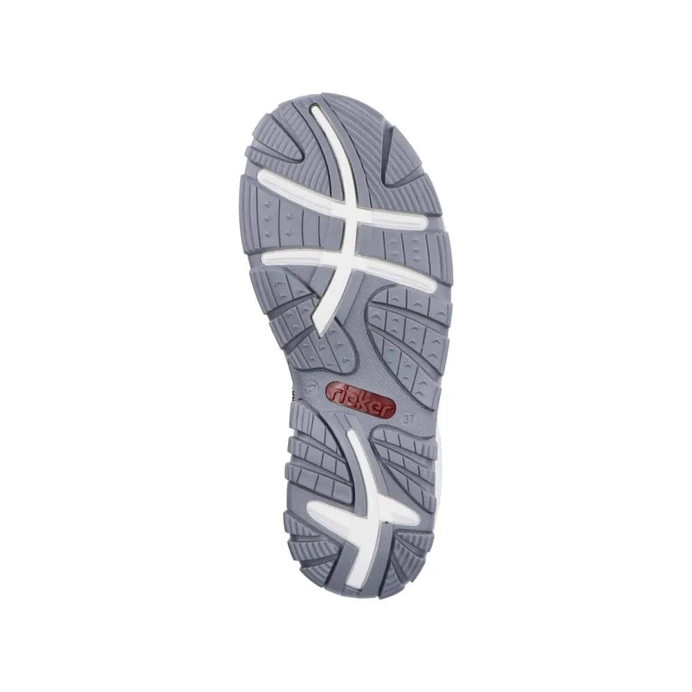 Rieker 68888-14 Ladies Navy Blue Synthetic Pull On Sandals
