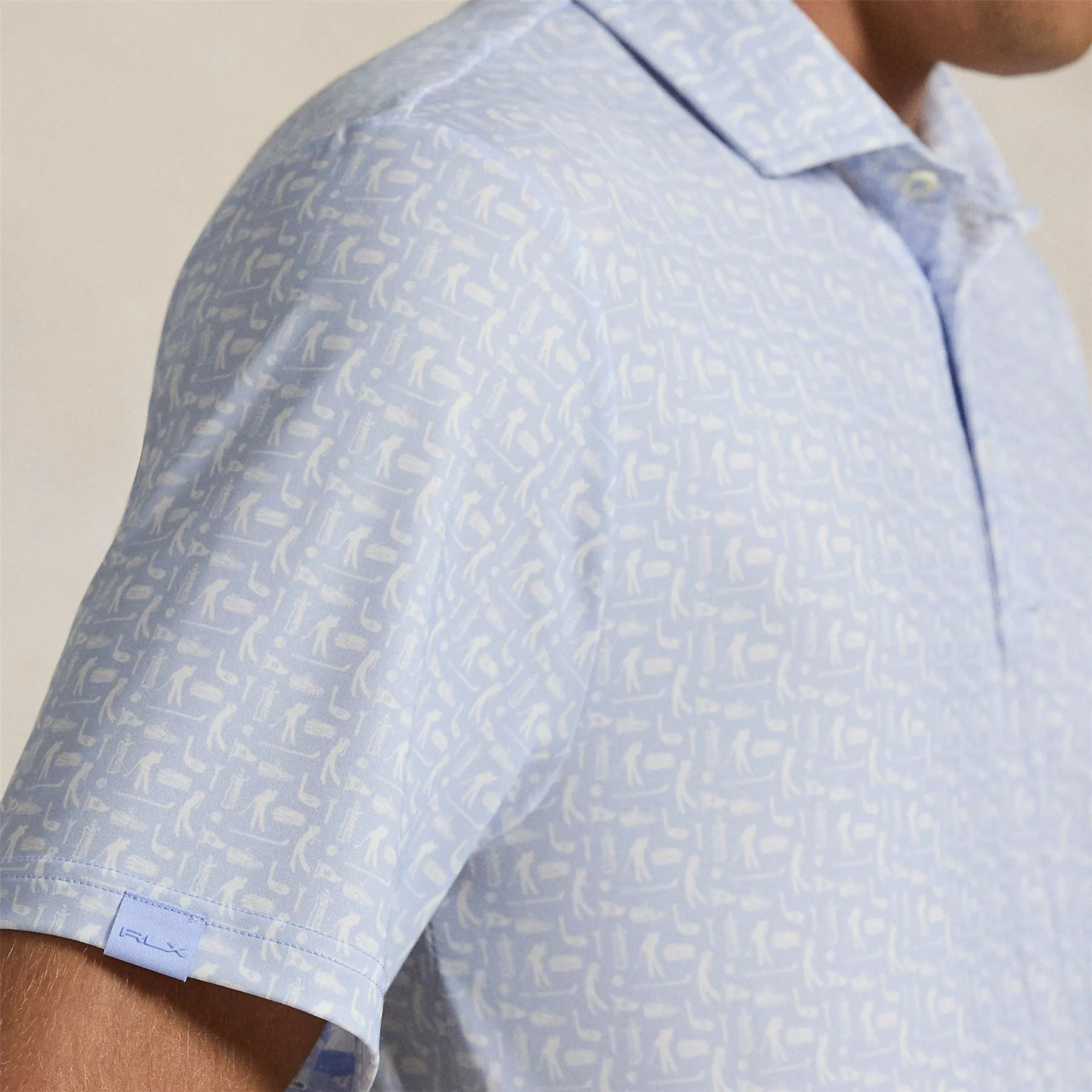 RLX Printed Airflow Polo Office Blue - AW24