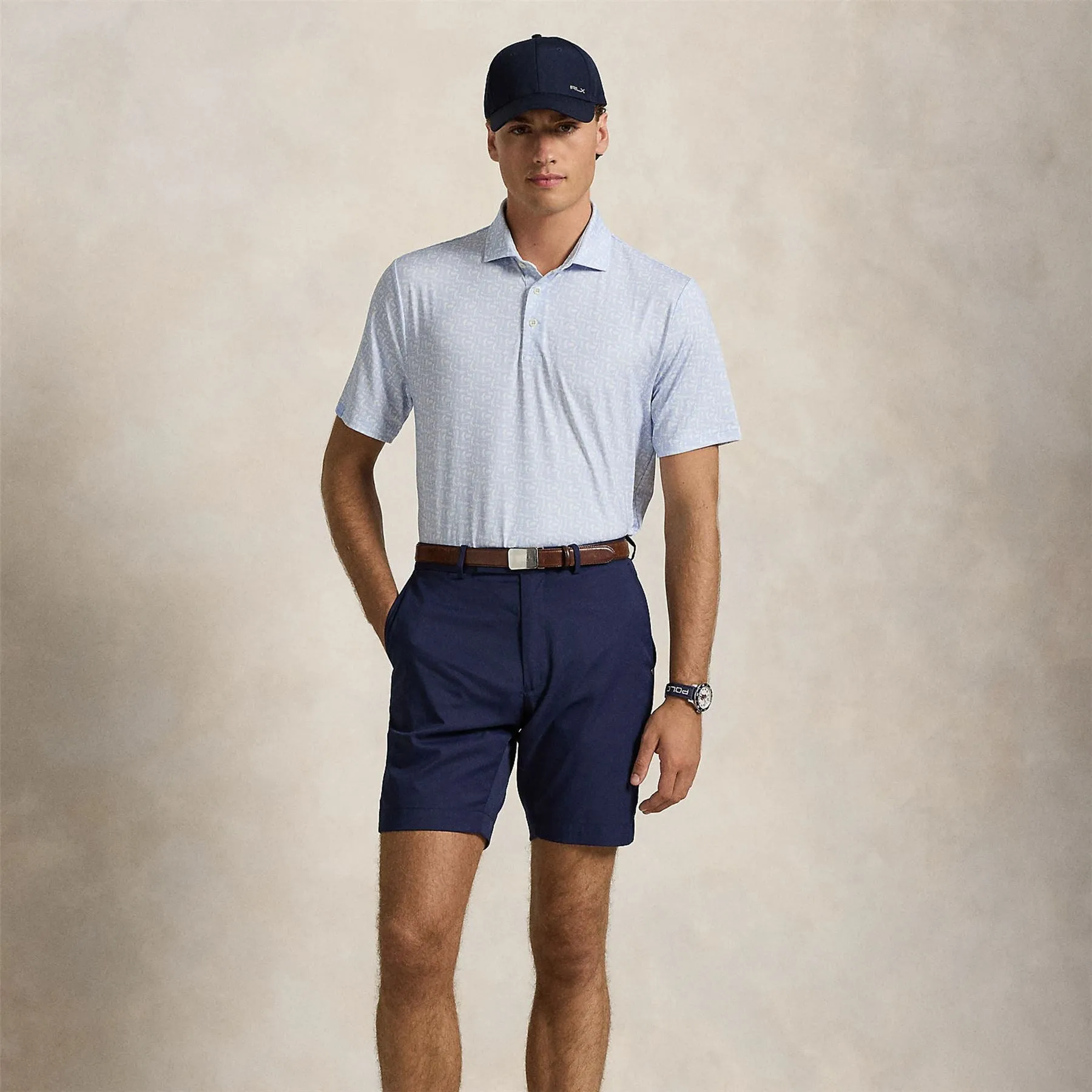 RLX Printed Airflow Polo Office Blue - AW24
