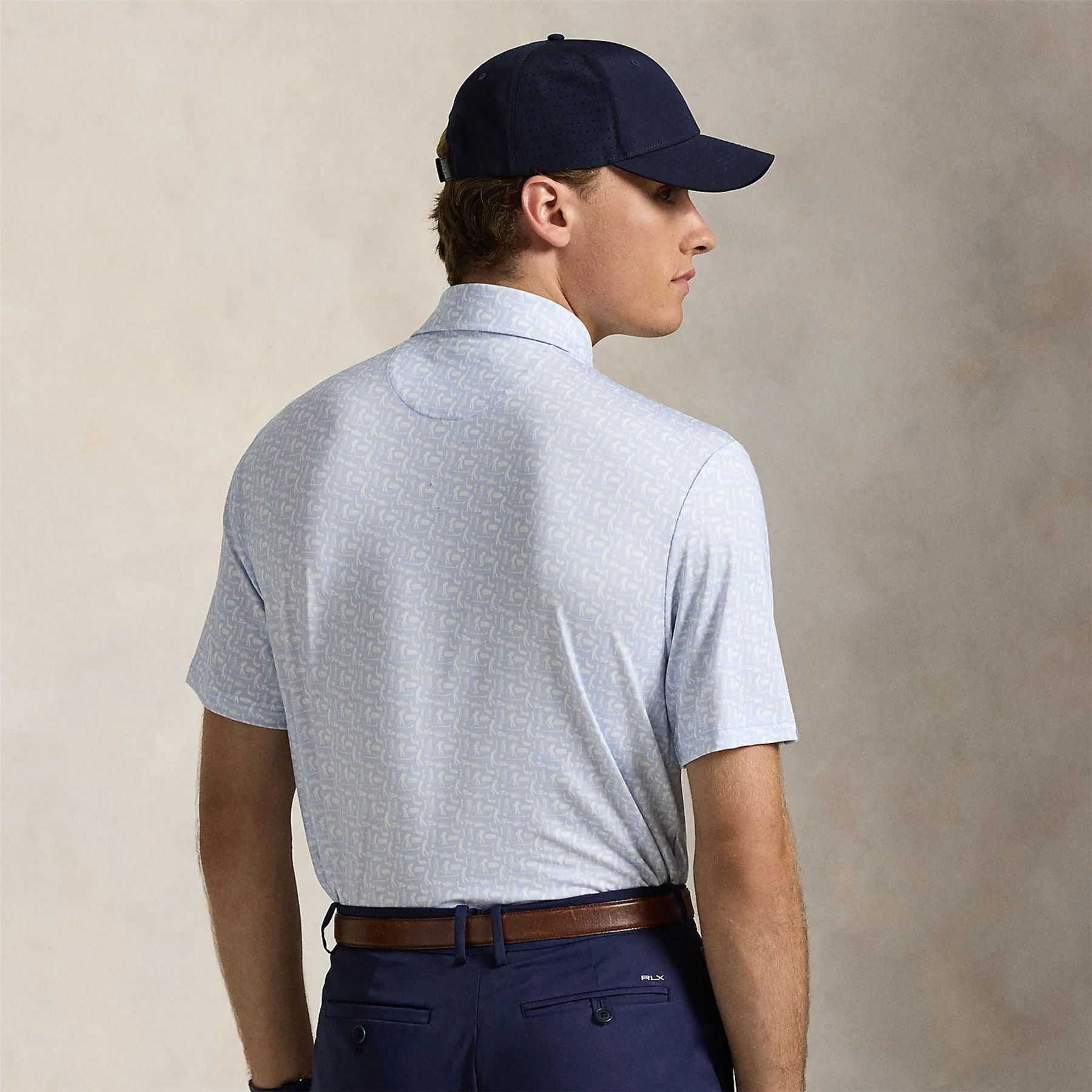 RLX Printed Airflow Polo Office Blue - AW24