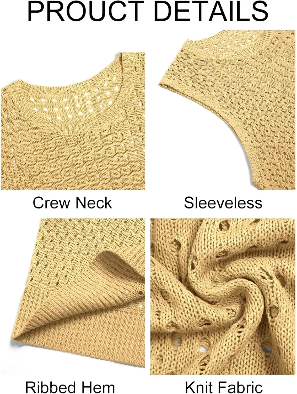 Runcati Mens Knit Sleeveless Tank Tops Casual Hollow Out T Shirts Beach Summer See Through Tops