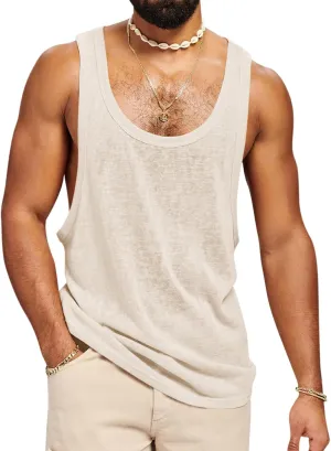 Runcati Mens Workout Tank Tops Sleeveless Shirt Muscle Gym Bodybuilding Fitness Training Loose Fit T Shirts