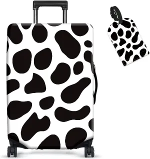 RYUITHDJP Luggage Cover for Suitcase 22-24 Inchs, Premium Zipper Close Protect and Personalize Your Luggage - Cow Print