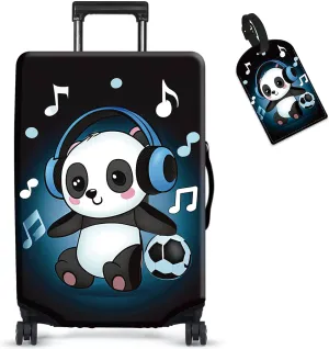 RYUITHDJP Luggage Cover for Suitcase 22-24 Inchs, Premium Zipper Close Protect and Personalize Your Luggage - Cute Panda