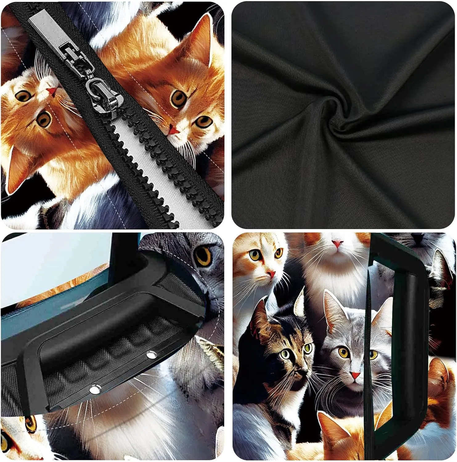 RYUITHDJP Luggage Cover for Suitcase 26-28 Inchs, Premium Zipper Close Protect and Personalize Your Luggage - Cute Cat