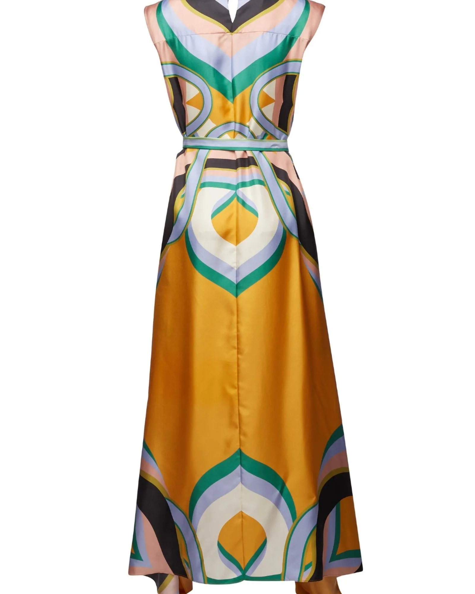 San Carlo Dress in Macro Plates Placed Arancio | Macro Plates Placed Arancio