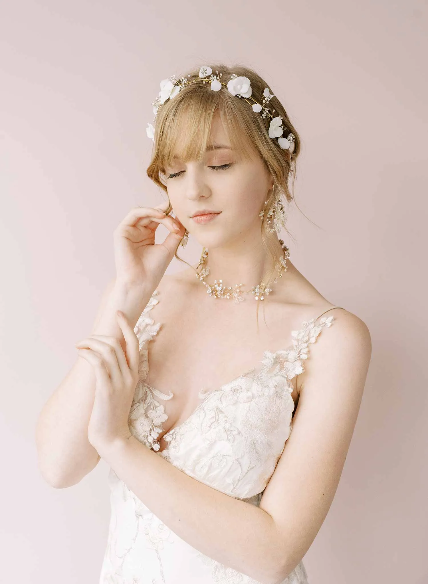 Shimmering droplets crystal hair vine - Style #2135