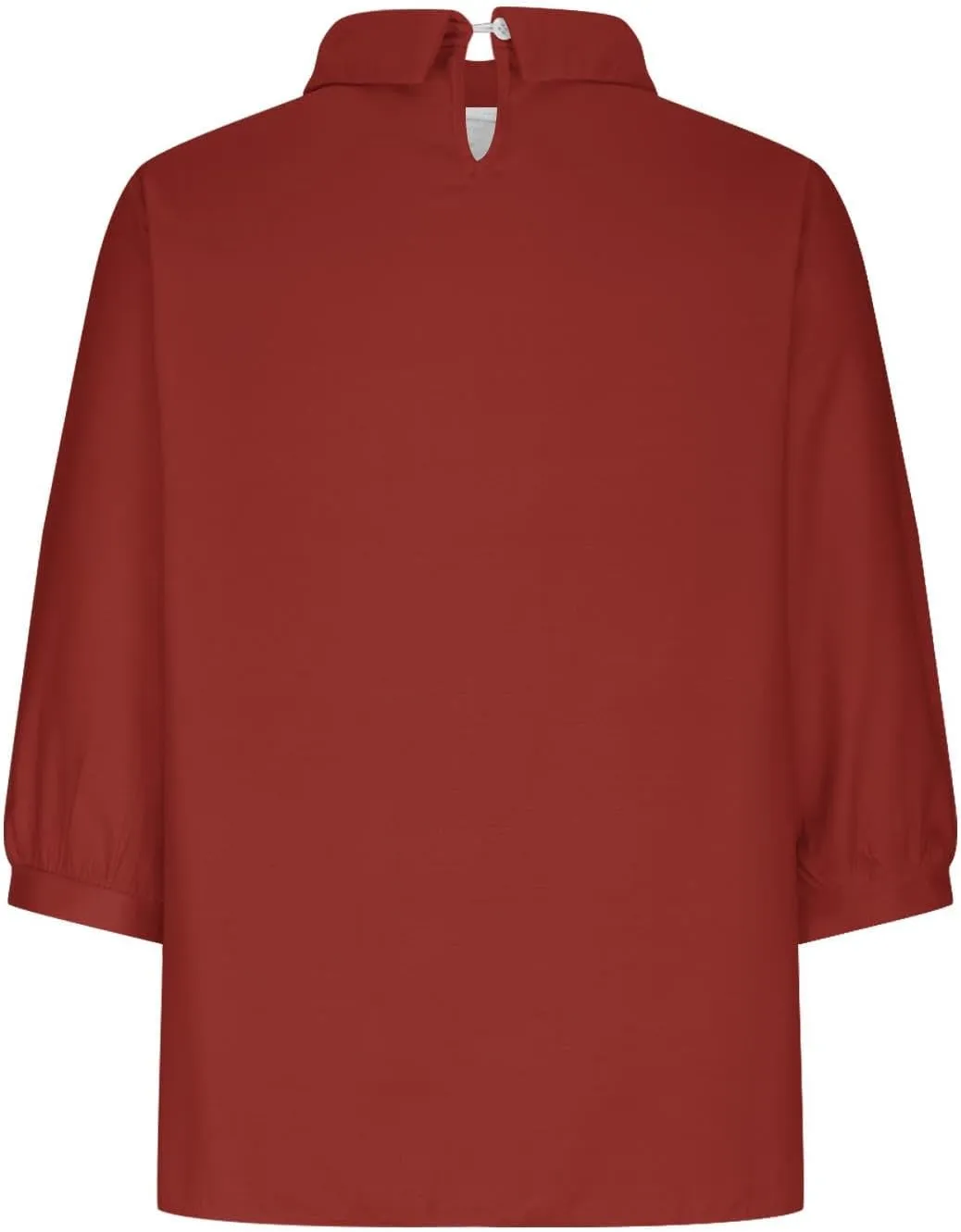 Shirts for Women Peter Pan Collar Neck 3/4 Sleeve Blouses Casual Loose Fit T Shirt Solid Color Plain Petite Tops