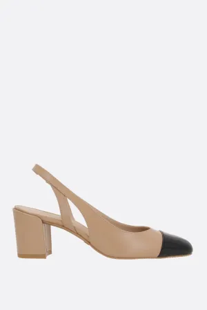 Sleek Smooth Patent Leather Slingbacks