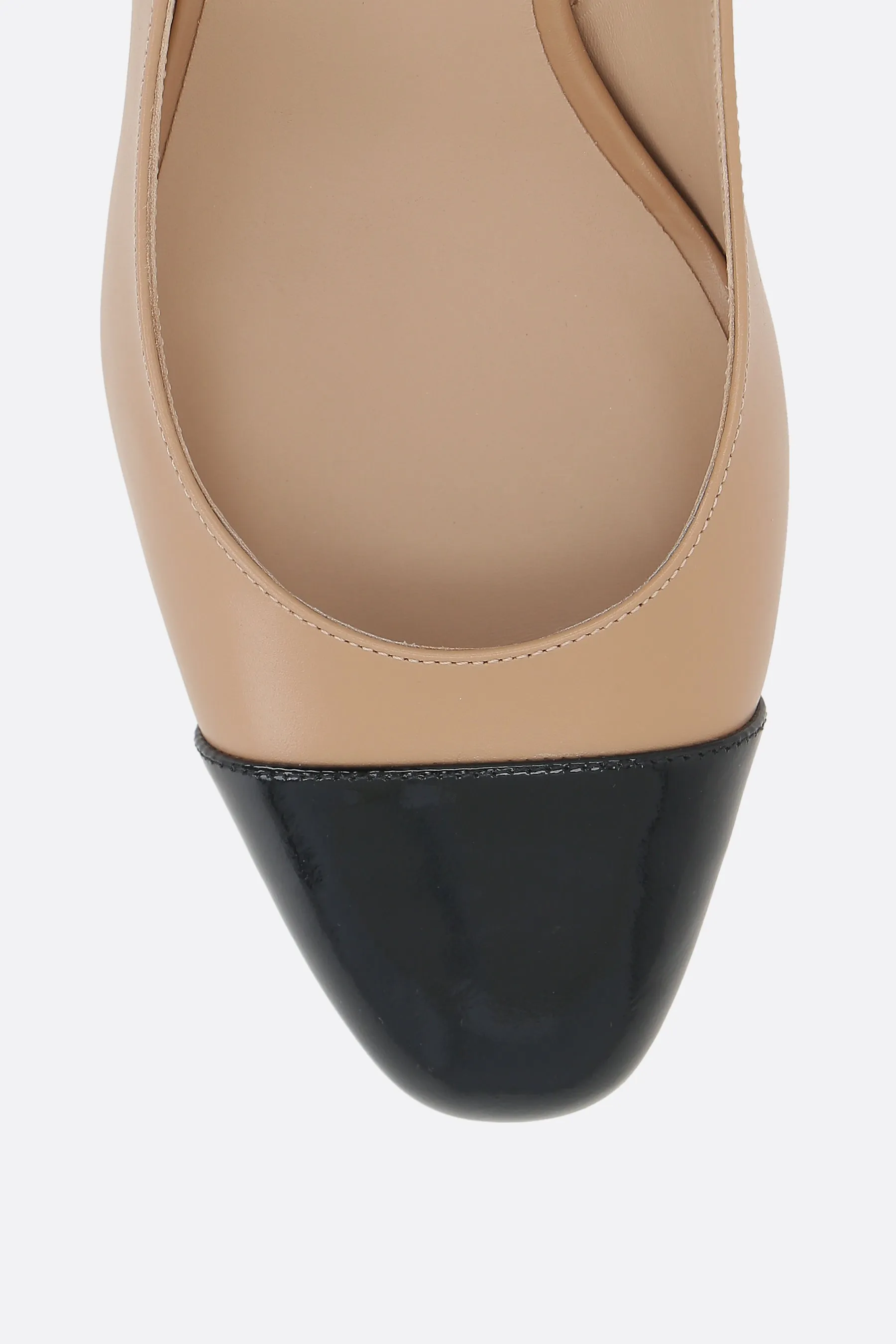 Sleek Smooth Patent Leather Slingbacks