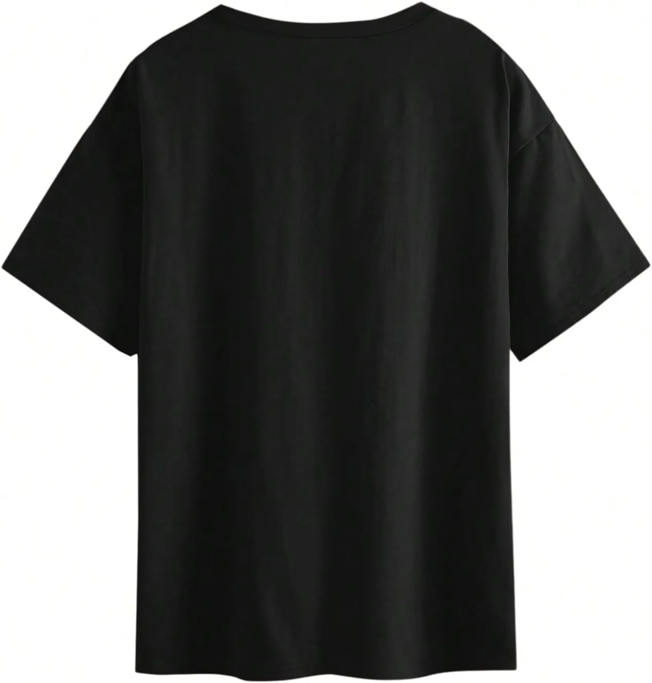 SOLY HUX Women's Graphic Oversized Tees Letter Print Summer Tops Vintage Half Sleeve Loose Casual T Shirts