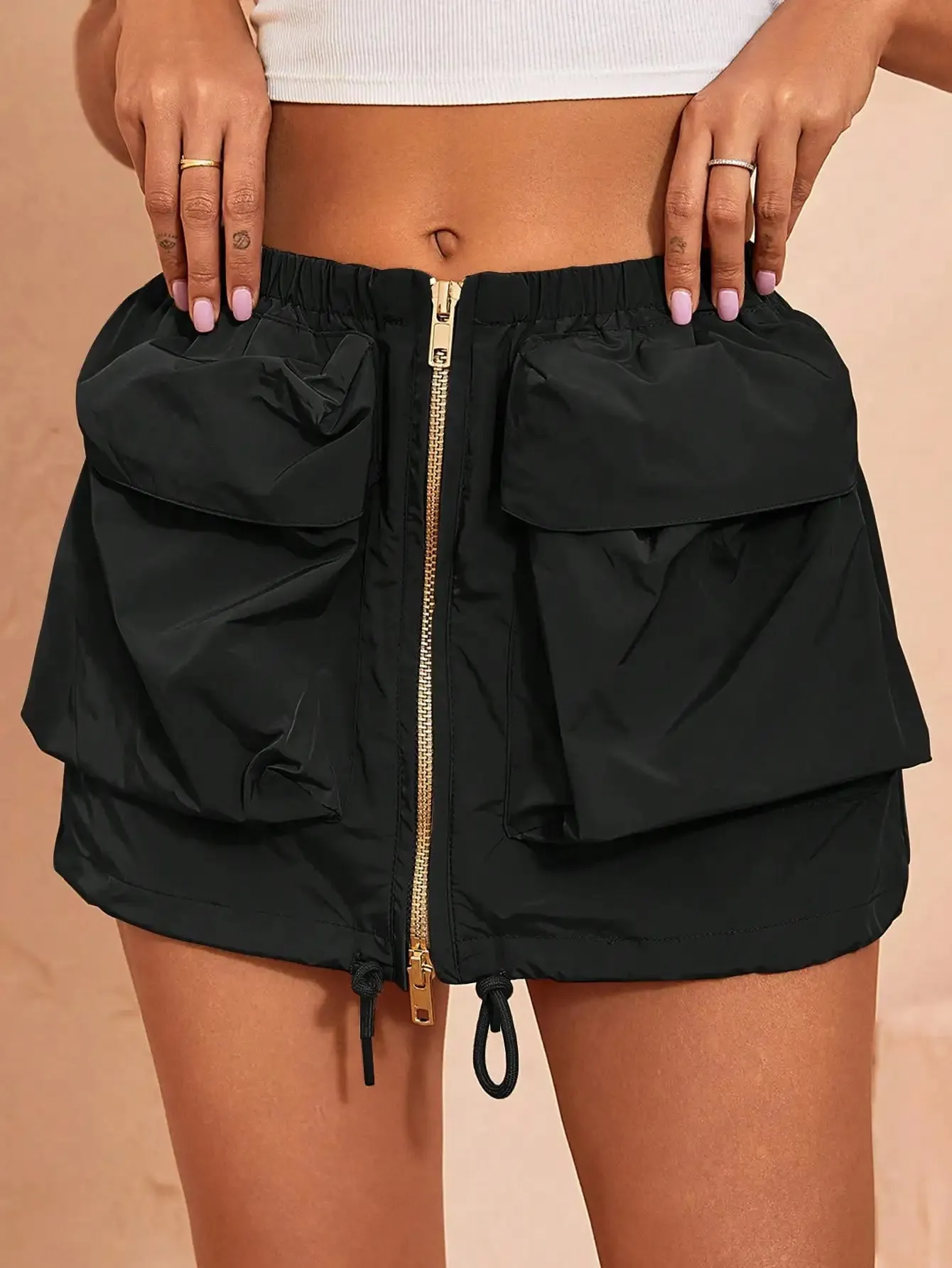 Starting Over Cargo Pocket Mini Skirt