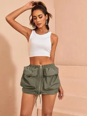 Starting Over Cargo Pocket Mini Skirt