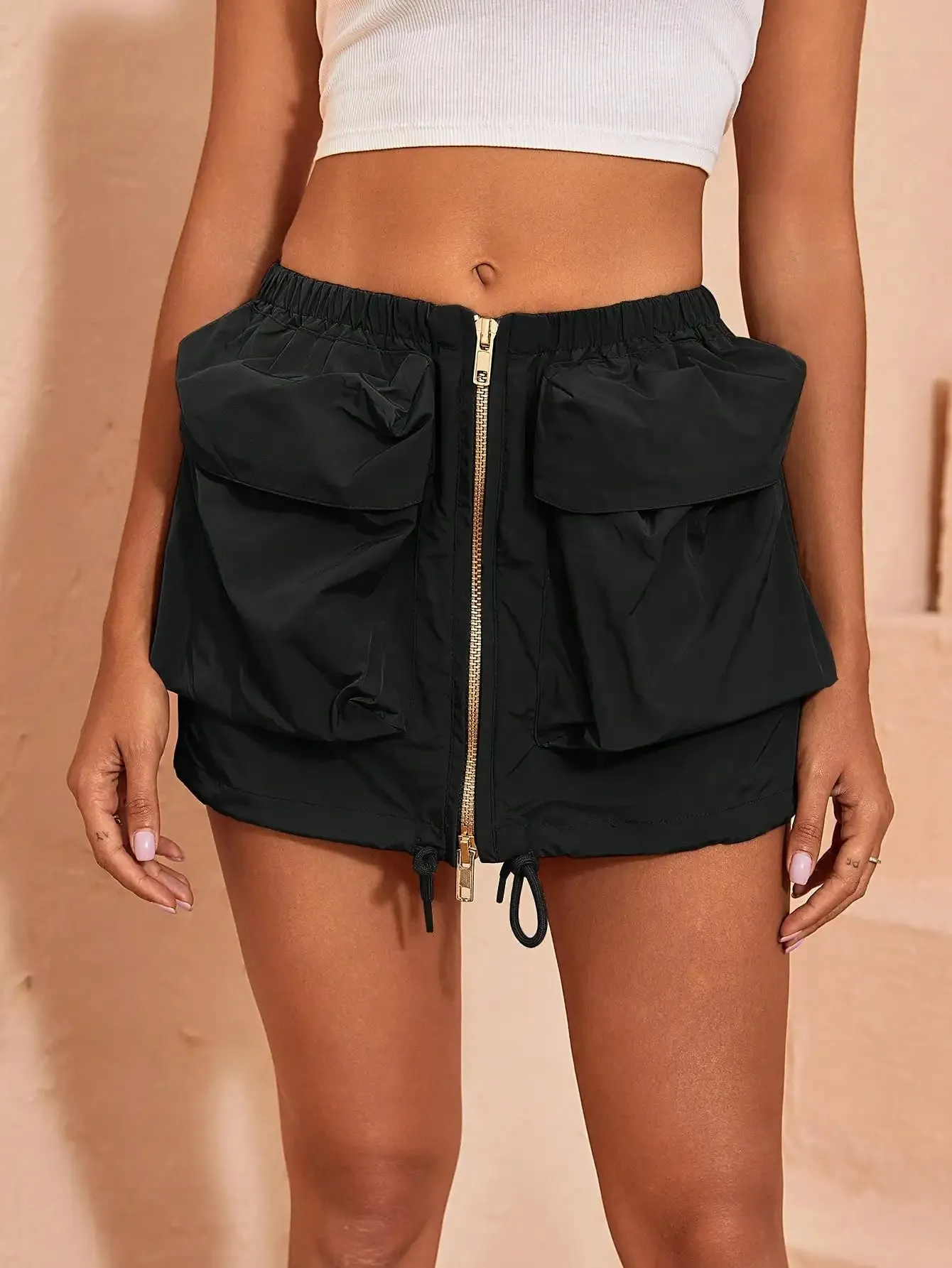 Starting Over Cargo Pocket Mini Skirt