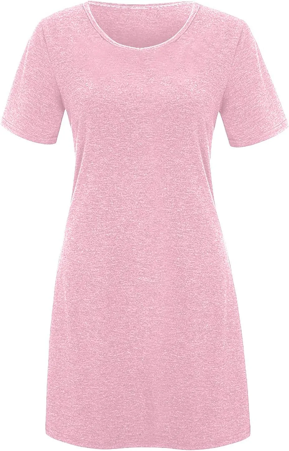 Summer Dresses for Women 2025 Casual Loose Fit Short Sleeve Crew Neck Mini Dresses A-Line Flowy T-Shirts Dresses