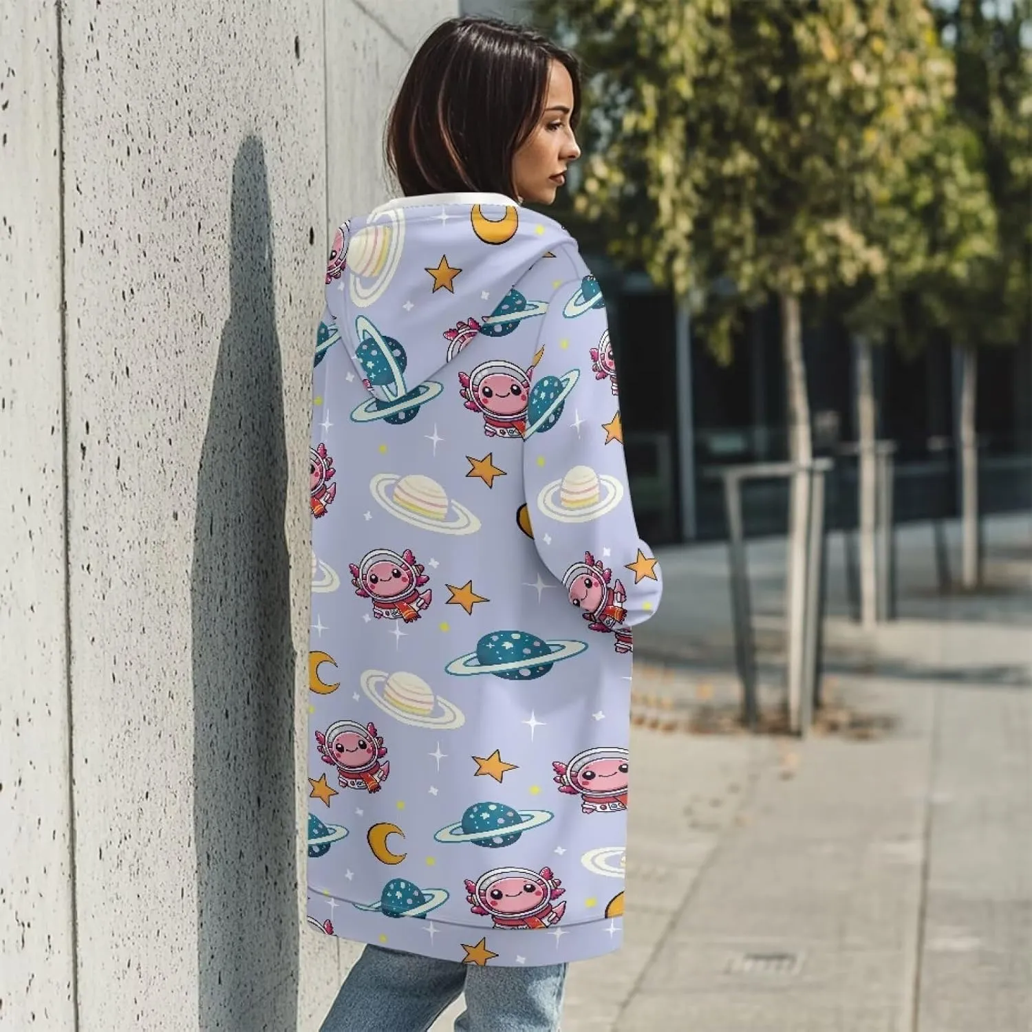 Suobstales Womens Zip Up Hoodies Long Sleeve Fall Lightweight Hooded Sweatshirt Oversized Fleece Jacket with Kangaroo Pockets