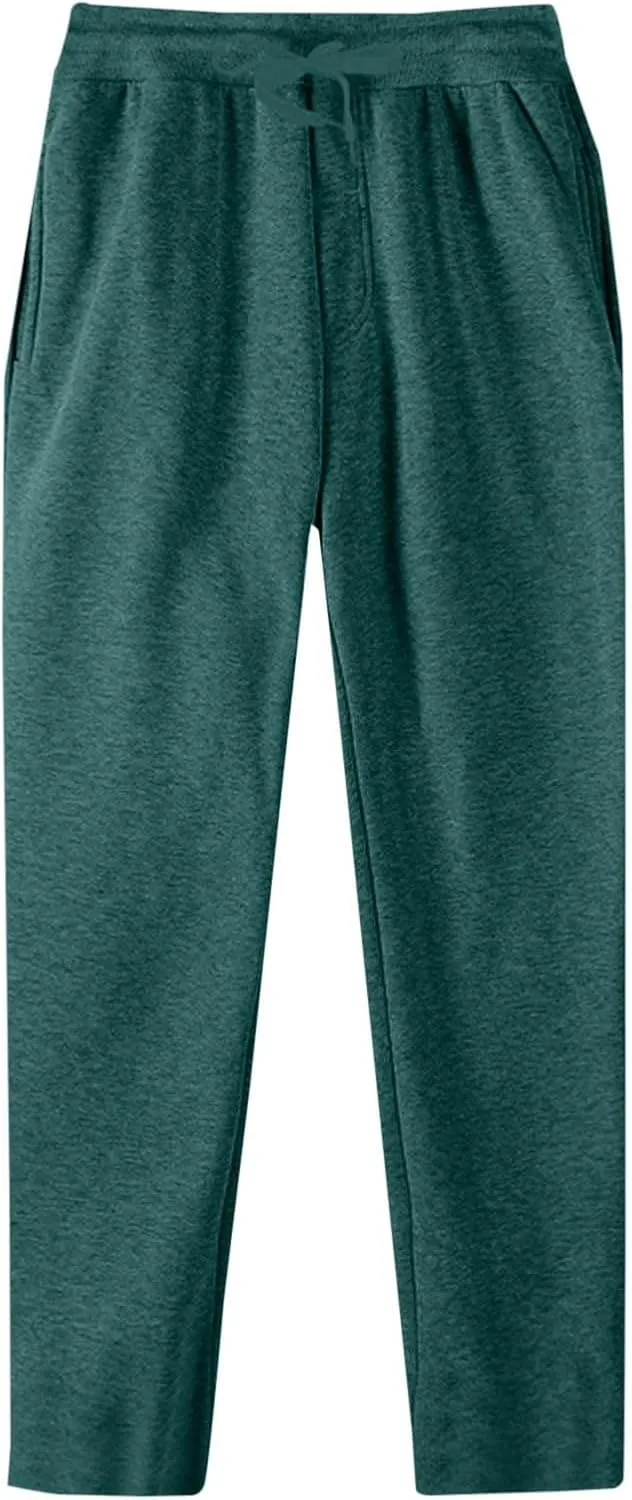 Sweatspants for Men 1/3PC Elastic Waist Drawstring Straight Leg Trousers Loose Fit Running Fitness Workout Sport Pant