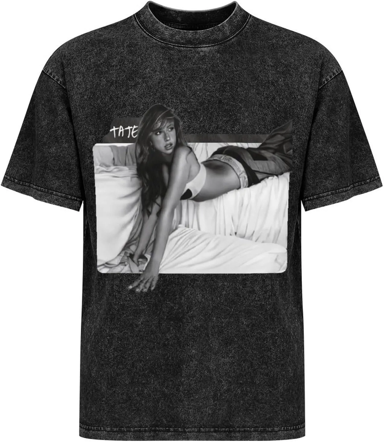 T Shirts Man Vintage Loose Fitting Top Stylish Graphic Short Sleeve Crew Neck Tee Retro T-Shirt